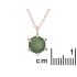 Collier avec aventurine verte, en argent rhodié 925, longueur 42 + 3 cm