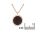 Doğal siyah oniksli, 925 rodyum kaplama gümüş kolye, uzunluk 42 + 3 cm