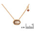 Collier avec quartz fumé et grenat, en argent doré 925, longueur 42 + 3 cm