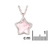 Star necklace with natural rose quartz, 925 rhodium silver, 40 + 3 cm