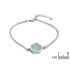 Bracelet avec agate aqua teintée naturelle, argent 925, longueur 16,5+3 cm