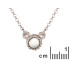 Ronde ketting met natuurlijk getinte aqua-agaat, 925 zilver, lengte 40+5cm