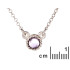 Collier ronde avec améthyste violette, en argent rhodié 925, longueur 40+5cm