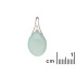 Pendentif avec agate aqua teintée naturelle ovale, argent 925, hauteur 2,5 cm