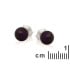 Pendientes con bola de amatista morada natural, en plata 925 rodiada