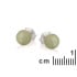 Clous d'oreilles avec aventurine verte naturelle boule, en argent rhodié 925