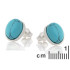 Pendientes con turquesa natural reconstituida, en plata 925 rodiada
