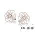 Pendientes flor de la vida con cuarzo rosa natural, en plata 925 rodiada