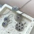 Pendientes flor de la vida con amatista violeta, en plata 925 rodiada
