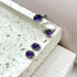 Colgante con amatista violeta, en plata 925 envejecida, altura 1,2+0,6 cm