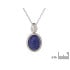 Pendentif avec lapis-lazuli bleu, en argent vieilli 925, hauteur 1,2+0,6 cm