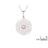 Pandantiv Floarea vieții cu ametist violet, argint 925 placat cu rodiu, 2,7+1 cm