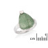 Bague avec aventurine verte naturelle, en argent rhodié 925