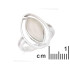 Inel cu agat acvatic colorat natural, din argint 925 rodiu