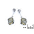 Pendientes colgantes con labradorita multicolor, en plata 925 rodiada