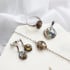 Boucles d'oreilles pendantes avec labradorite multicolore, en argent rhodié 925
