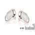 Pendientes con ágata agua teñida natural, en plata 925 rodiada
