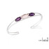 Pulsera con amatista y cuarzo rosa, en plata 925 rodiada