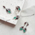Hanger met barnsteen en groene agaat, in 925 gerhodineerd zilver, hoogte 4,3 cm