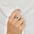 Anillo con lapislázuli y óxido de circonio, en plata 925 rodiada