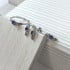 Bague avec tanzanite bleue naturelle, en argent rhodié 925