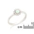 Ring met natuurlijke witte maansteen, in 925 gerhodineerd zilver