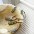 Ring with natural green aventurine, in 925 rhodium silver