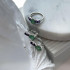 Earrings with aventurine and amethyst, in rhodium-plated silver 925