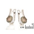 Pendientes con labradorita multicolor natural, en plata 925 rodiada