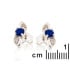 Oorbellen met natuurlijk blauwe lapis lazuli, in gerhodineerd zilver 925