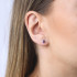 Pendientes con amatista violeta natural, en plata 925 rodiada