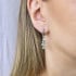 Boucles d'oreilles avec aventurine verte naturelle, en argent rhodié 925