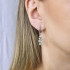 Orecchini con avventurina verde naturale, in argento 925 rodiato