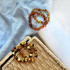 Baby bracelet with multi-colored amber chips, screw clasp, length 12-13 cm