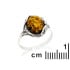Bague avec ambre vert naturel de la mer Baltique ovale, en argent vieilli 925
