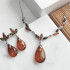 Hangende oorbellen met veelkleurig amber, in 925 gerhodineerd zilver