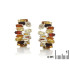 Pendientes con ámbar multicolor del Mar Báltico, plata 925 rodiada