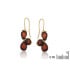 Oorbellen met natuurlijk cognac-amber, in 925 goudkleurige zilver