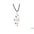 Colier cu chihlimbar coniac, din argint 925 rodiu, lungime 45 + 3 cm