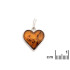 Harthanger met natuurlijk cognac-amber, in 925 gerhodineerd zilver, hoogte 1+2 cm