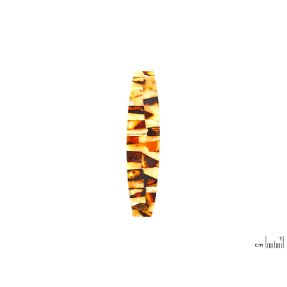 Barrette pour cheveux en ambre, 11x2.5 cm