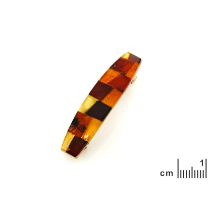 Pasador de pelo ámbar, 6,5x2 cm