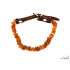 Collare per cani 35-40 cm ambra grezza