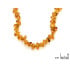 Kinderketting met barnsteenhoningchips, schroefsluiting, lengte 32 - 33 cm