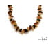 Babyketting met veelkleurige amberchips, clipsluiting, lengte 32 - 33 cm