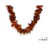 Necklace with natural Baltic Sea cognac amber chips, length 60 cm