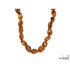 Necklace with natural cognac amber from the Baltic Sea, length 42 cm