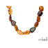 Necklace with natural multi-colored amber from the Baltic Sea, length 42 cm