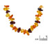 Collier avec ambre multicolore naturel de la mer Baltique chips, longueur 45 cm