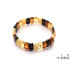 Pulseira wafer com wafer âmbar natural multicolorido, comprimento 21 cm